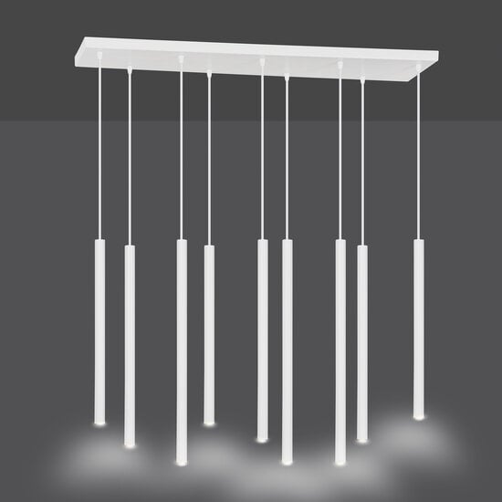 Emibig Emibig Syddjurs white impressive hanging lamp with long tubes 2cm diameter 9x G9 - Perfect lighting for any space