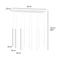 Emibig Emibig Syddjurs white impressive hanging lamp with long tubes 2cm diameter 9x G9 - Perfect lighting for any space