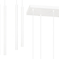 Syddjurs weiße, beeindruckende Hängelampe mit langen Röhren, 2 cm Durchmesser, 9 x G9