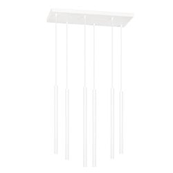 Emibig Syddjurs wide hanging lamp with long tubes white 2cm diameter 6x G9