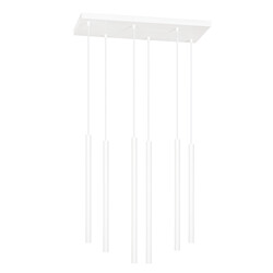 Syddjurs large suspension avec tubes longs blanc 2cm diamètre 6x G9