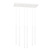Syddjurs wide hanging lamp with long tubes white 2cm diameter 6x G9