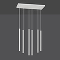 Emibig Emibig Lampe suspendue large Syddjurs avec tubes longs blanc 2cm diamètre 6x G9 - Créez une ambiance chaleureuse dans votre maison