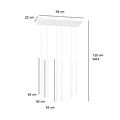 Emibig Emibig Syddjurs wide hanging lamp with long tubes white 2cm diameter 6x G9 - Create a cozy atmosphere in your home