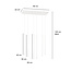 Emibig Emibig Syddjurs brede hanglamp met lange kokers wit 2cm diameter 6x G9 - Creëer een sfeervolle ambiance in uw woning