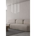 Emibig Emibig Syddjurs brede hanglamp met lange kokers wit 2cm diameter 6x G9 - Creëer een sfeervolle ambiance in uw woning