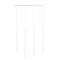 Syddjurs lange witte pendellamp met lange kokers 2cm diameter 4x G9