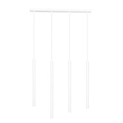 Emibig Syddjurs lange witte pendellamp met lange kokers 2cm diameter 4x G9
