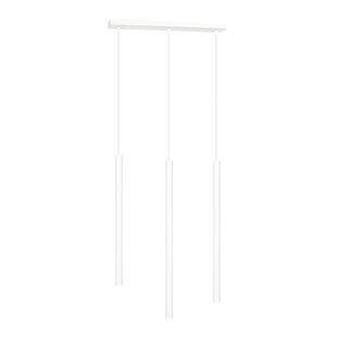 Syddjurs 3x G9 lámpara colgante blanca con tubos largos de 2 cm de diámetro
