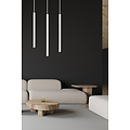 Syddjurs 3x G9 white hanging lamp with long tubes 2cm diameter
