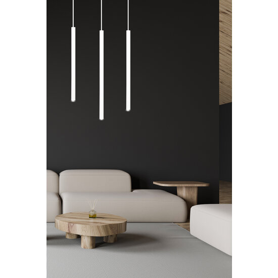 Syddjurs 3x G9 white hanging lamp with long tubes 2cm diameter