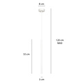 Emibig Emibig Syddjurs witte hanglamp met lange koker 2cm diameter 1x G9 - Perfect voor moderne interieurs