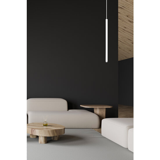 Emibig Emibig Syddjurs witte hanglamp met lange koker 2cm diameter 1x G9 - Perfect voor moderne interieurs