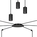 Emibig Emibig Vantaa black adjustable spider hanging lamp with 6 black tubes metal GU10 - Ideal for modern interiors