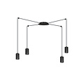 Emibig Emibig Vantaa medium black spider hanging lamp with 4 black tubes metal GU10 - Ideal lighting for your living room