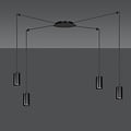 Emibig Emibig Vantaa medium black spider hanging lamp with 4 black tubes metal GU10 - Ideal lighting for your living room