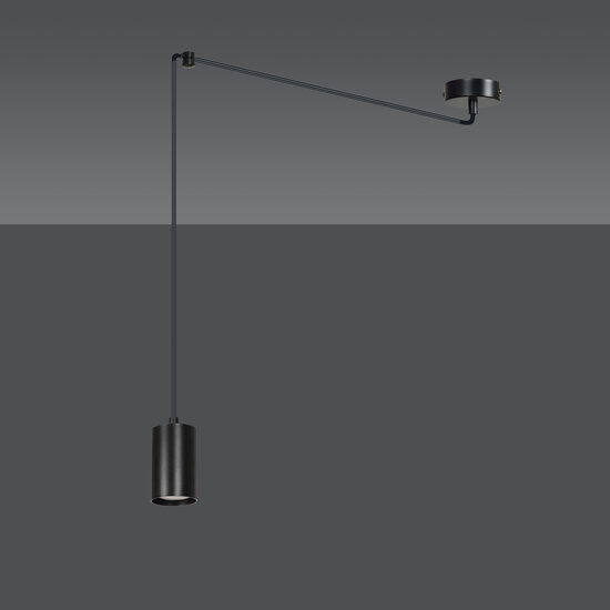 Vantaa adjustable black revolving GU10 sleeve that can be decentralized