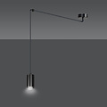 Vantaa adjustable black revolving GU10 sleeve that can be decentralized