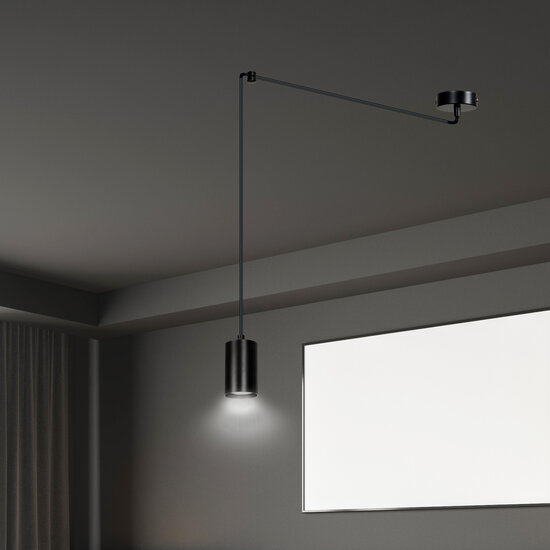 Emibig Emibig Vantaa regelbare zwarte pendelende GU10 koker decentraliseerbaar - Perfecte verlichting voor elke ruimte