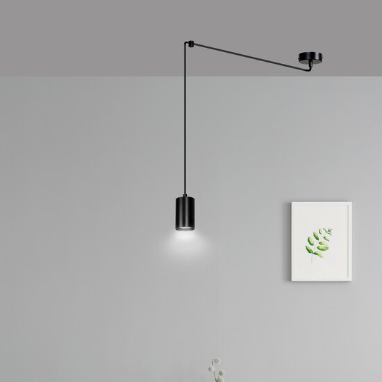 Emibig Emibig Vantaa adjustable black revolving GU10 sleeve that can be decentralized - Ideal lighting for any space