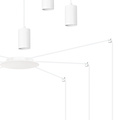 Vantaa white adjustable spider hanging lamp with 6 white tubes metal GU10