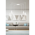 Vantaa suspension araignée orientable blanche avec 6 tubes blancs métal GU10