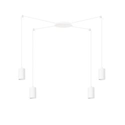 Emibig Vantaa medium white spider hanging lamp with 4 white tubes metal GU10