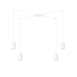 Vantaa medium white spider hanging lamp with 4 white tubes metal GU10