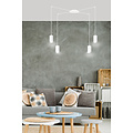 Emibig Emibig Vantaa lampe suspendue araignée blanche moyenne avec 4 tubes blancs en métal GU10 - Idéale pour les intérieurs modernes