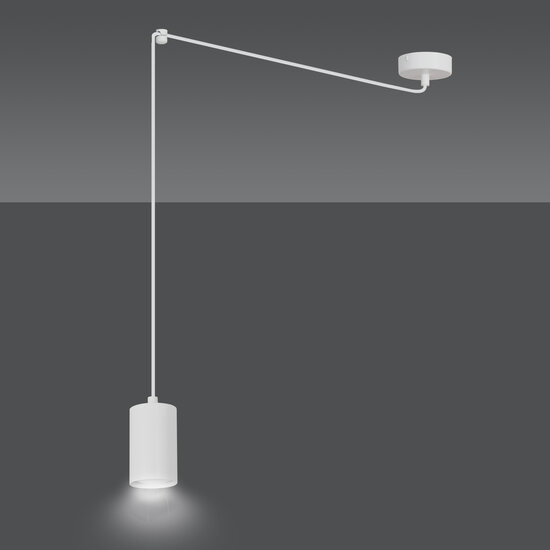 Emibig Emibig Vantaa tube pendante GU10 blanche réglable décentralisable - Idéale pour un éclairage moderne dans n'importe quel espace