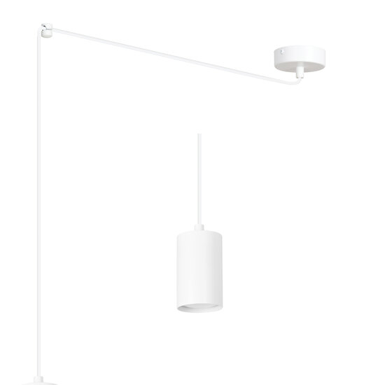 Vantaa white adjustable swinging GU10 tube that can be decentralized
