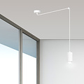 Vantaa white adjustable swinging GU10 tube that can be decentralized