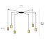 Suspension araignée orientable Turku dorée et noire avec 6 tubes dorés métal GU10