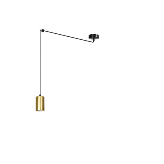 Emibig Emibig Turku pendule noire réglable GU10 avec manchon doré décentralisable - Éclairage parfait pour chaque espace