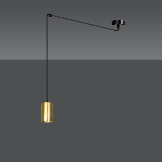 Emibig Emibig Turku regelbare zwarte pendelende GU10 gouden koker decentraliseerbaar - Perfecte verlichting voor elke ruimte