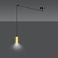 Emibig Emibig Turku adjustable black pendulum GU10 gold sleeve decentralizable - Perfect lighting for any space