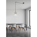 Emibig Emibig Turku pendule noire réglable GU10 avec manchon doré décentralisable - Éclairage parfait pour chaque espace