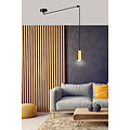 Emibig Emibig Turku pendule noire réglable GU10 avec manchon doré décentralisable - Éclairage parfait pour chaque espace