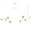 Emibig Emibig Lampe suspendue araignée blanche réglable Turku avec 6 tubes dorés métal GU10 - Parfaite pour tout espace moderne