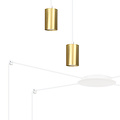 Turku medium white spider hanging lamp with 4 gold tubes metal GU10