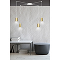 Emibig Emibig Lampe suspendue araignée blanche moyenne Turku avec 4 tubes dorés en métal GU10 - Idéale pour créer une atmosphère élégante