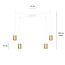 Emibig Emibig Lampe suspendue araignée blanche moyenne Turku avec 4 tubes dorés en métal GU10 - Idéale pour créer une atmosphère élégante
