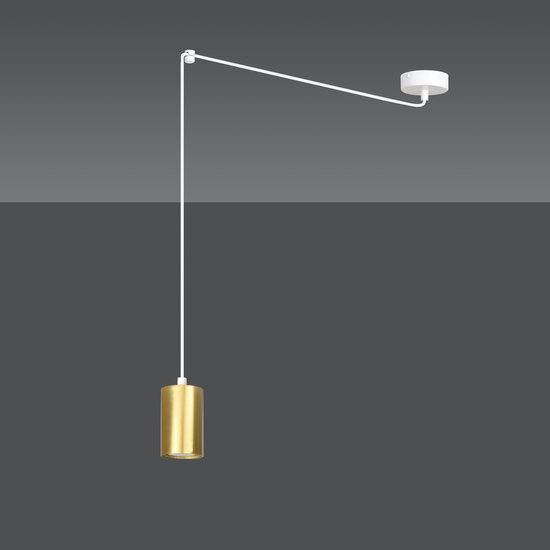 Turku white with gold adjustable swinging GU10 sleeve, decentralizable