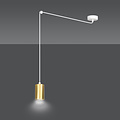 Emibig Emibig Turku witte met gouden regelbare pendelende GU10 koker decentraliseerbaar - Perfecte verlichting voor elke ruimte