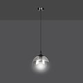 Emibig Emibig Billund black ball 14 cm hanging lamp with smoked glass E14 - Ideal for modern interiors