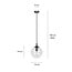 Emibig Emibig Billund black with transparent bulb 14 cm hanging lamp for lamp E14 - Stylish lighting for any interior