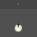 Emibig Emibig Billund amber bol 14 cm hanglamp met regelbare hoogte 1x E14 - Perfecte sfeerverlichting voor elk interieur