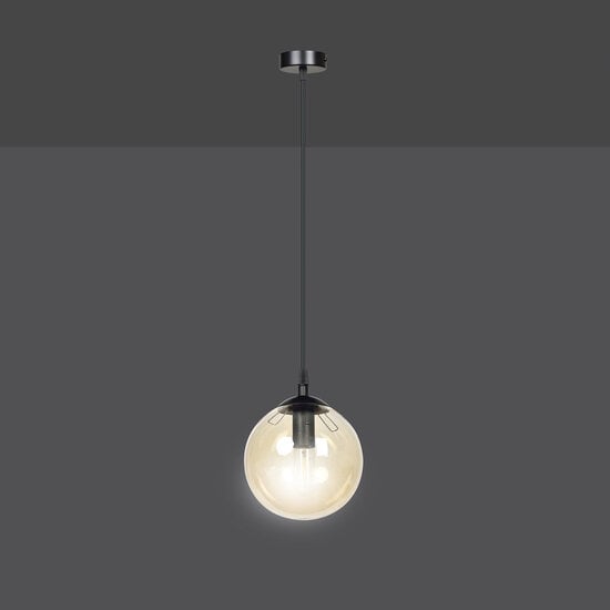 Emibig Emibig Billund amber ball 14 cm hanging lamp with adjustable height 1x E14 - Ideal for creating a cozy atmosphere