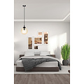 Emibig Emibig lampe suspendue Billund boule ambre 14 cm avec hauteur réglable 1x E14 - Idéale pour créer une atmosphère chaleureuse
