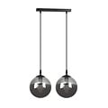 Emibig Emibig Billund double black sphere 14 cm hanging lamp with smoked glass E14 - Ideal design lighting for modern interiors